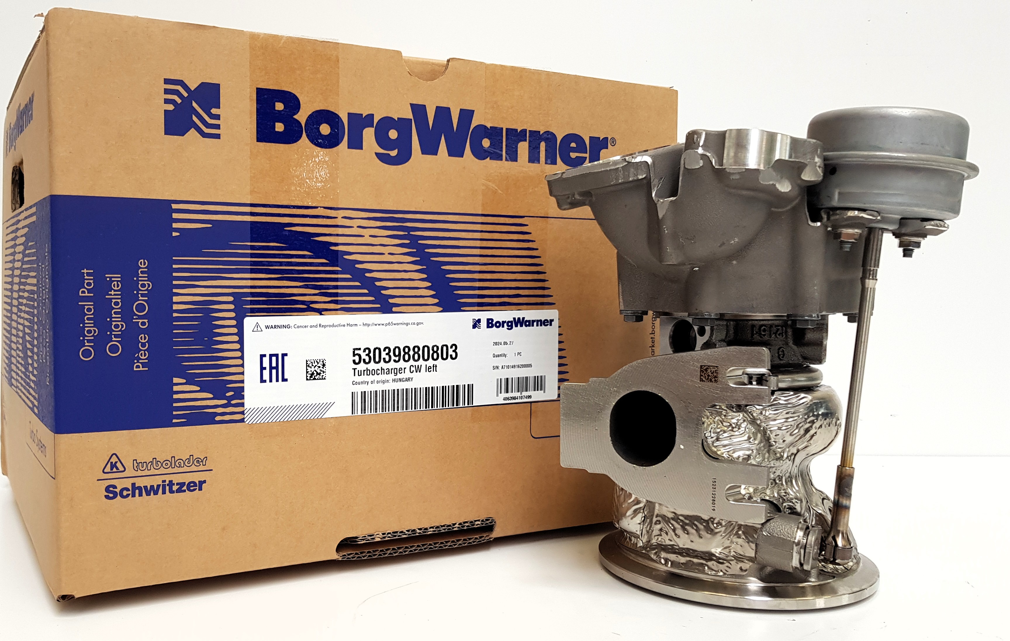 Turbo pour AUDI A4 Avant (8W5, 8WD, B9) RS4 quattro 1/10/2017 450CV - Ref. fabricant 53039700531,  53039700640,  53039700664,  53039700767,  53039700769,  53039700803,  53039880769,  53039880803,  K03-0531,  K03-0640